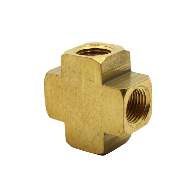 Thrifco Plumbing 1/4 Inch Brass Cross 5318003 - main